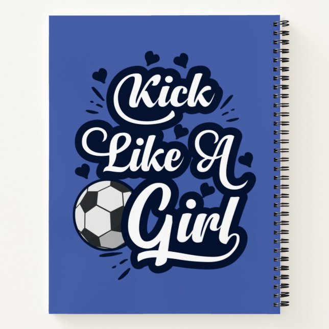 Kick like a Girl Notizbuch (Rückseite)