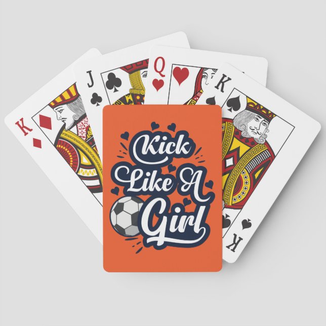 Kick like a Girl Spielkarten (Rückseite)