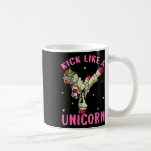 Kick like a Unicorn Motivierend Karate Mar Kaffeetasse