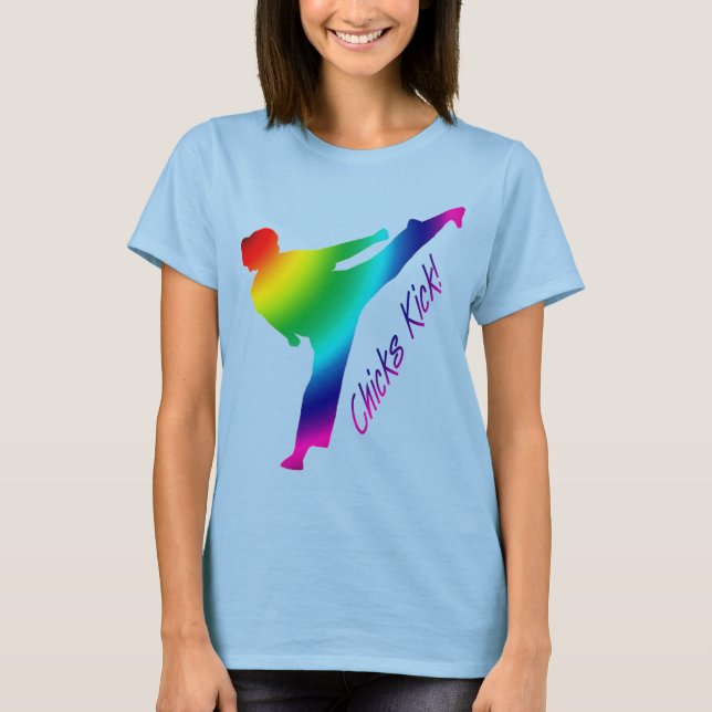 Kick! Regenbogen T-Shirt (Vorderseite)