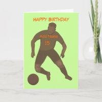 Kick that Ball Birthday Card add age and name fron