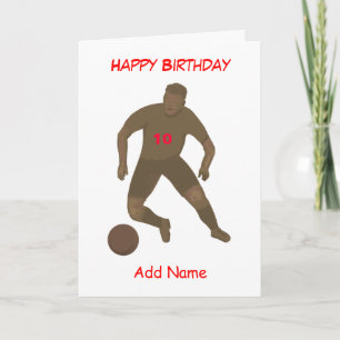 Kick that Ball Birthday Card add age and name fron Karte