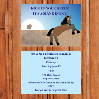 Kick up your heels, it's a mane event einladung