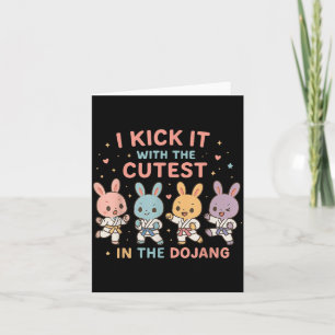 Kick With Easter Bunnies Taekwondo Dojang Trainer Karte