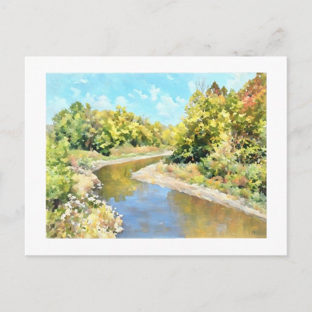 Kickapoo Creek nahe Pottstown Road  Postkarte (Vorderseite)