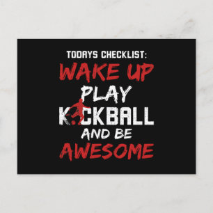 Kickball besser als Therapie Feiertagspostkarte