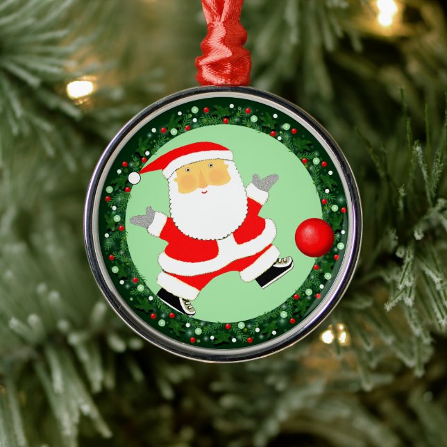 Kickball Christmas Collectible Keramik Ornament Aus Metall (Baum)