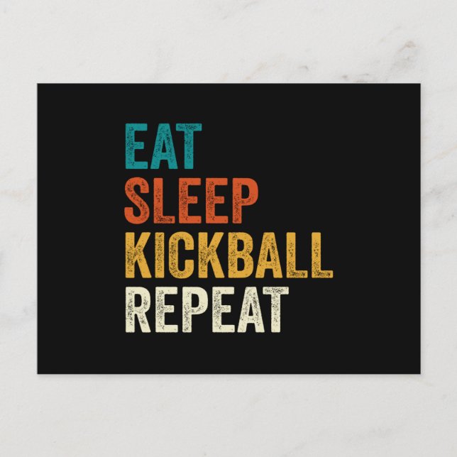 Kickball Eat Sleep Kickball Repeat Feiertagspostkarte (Vorderseite)