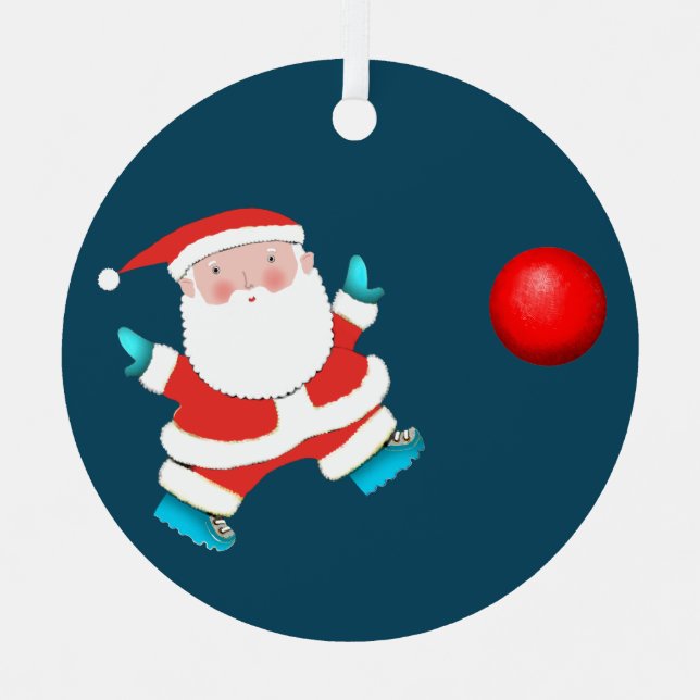 Kickball Holiday Keepake Geschenke Ornament Aus Metall (Vorderseite)