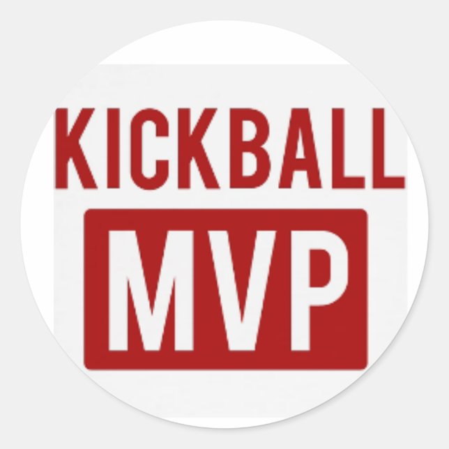 Kickball mvp Sticker (Vorderseite)