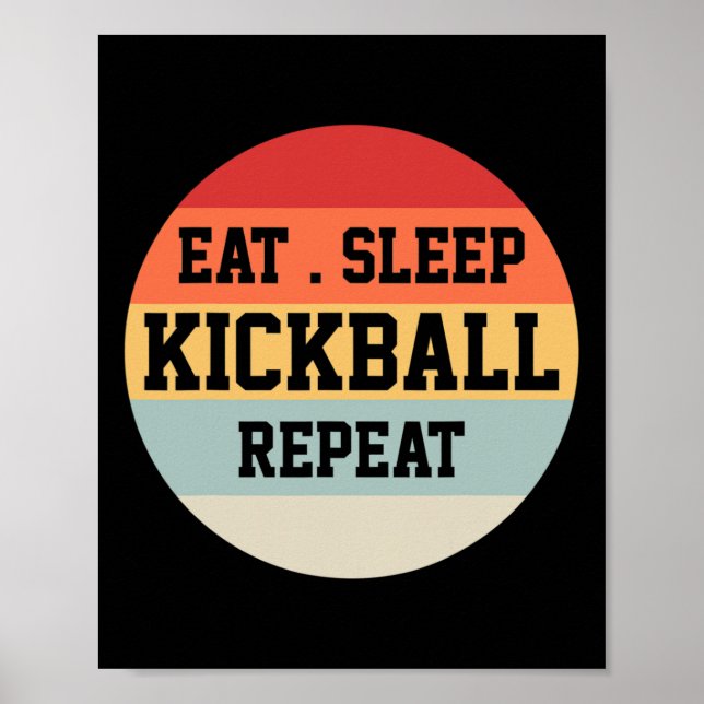 Kickball Player Retro Funny Gift Poster (Vorne)