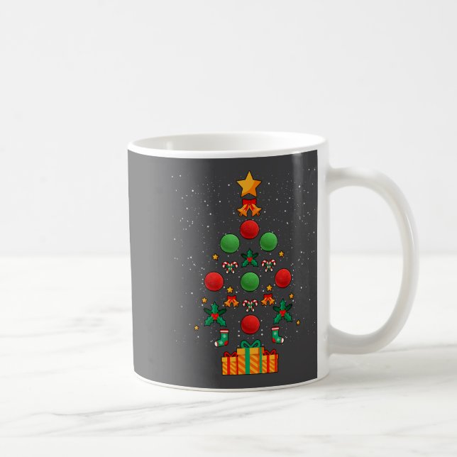 Kickball Team Christmas Tree Xmas  Kaffeetasse (Rechts)