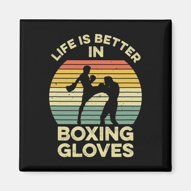 Kickbox-Design für einen Muay-Thai-Kämpfer  Magnet (Vorne)