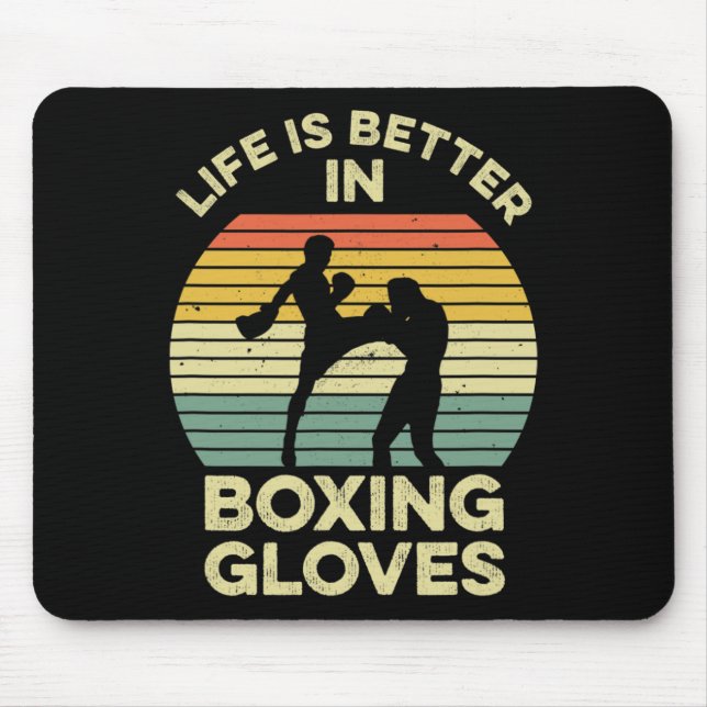 Kickbox-Design für einen Muay-Thai-Kämpfer Mousepad (Vorne)