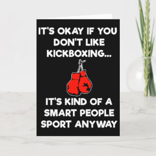 Kickbox-Geschenk - Lustiger intelligenter Kickboxe Karte