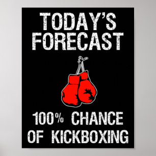 Kickbox-Geschenk - Lustiger Kickboxer heutige Vorh Poster