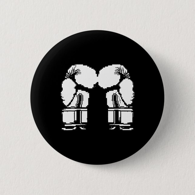 Kickbox-Handschuhe Pixel Art Sanda  Button (Vorderseite)