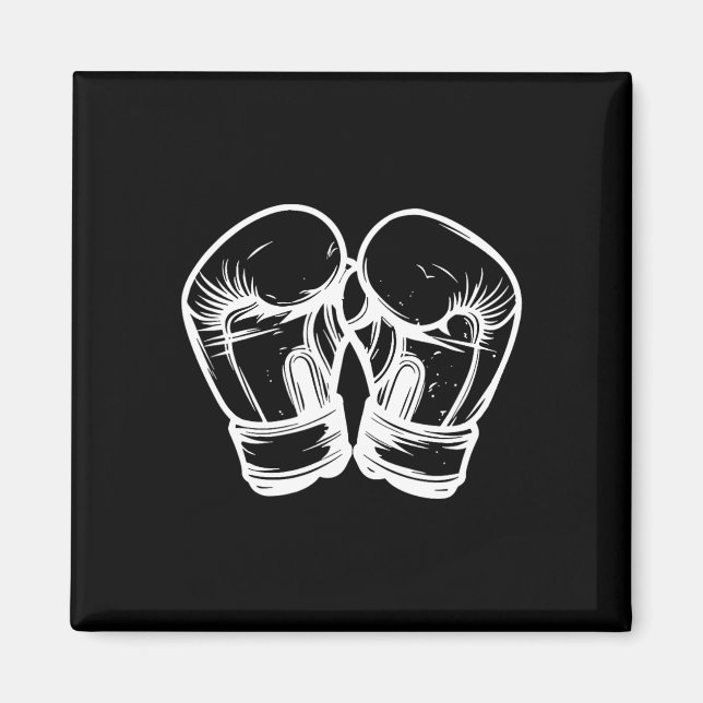 Kickbox-Handschuhe Zeichnung Taekwondo  Magnet (Vorne)