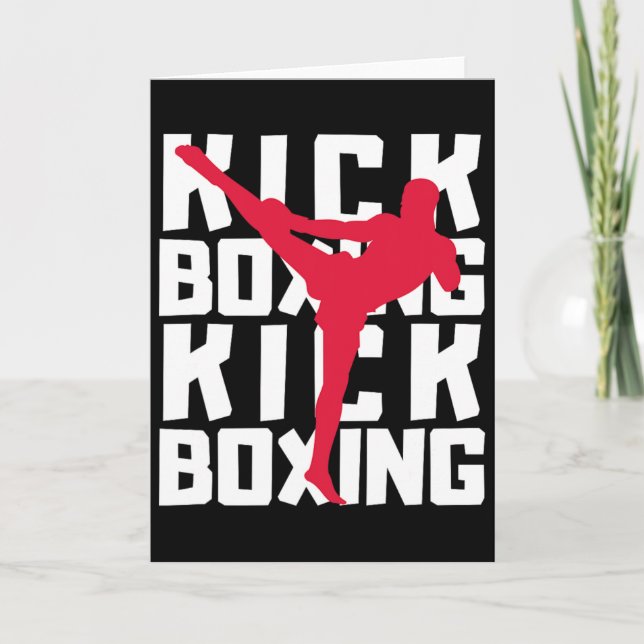 Kickbox-Kämpfer  Karte (Vorderseite)
