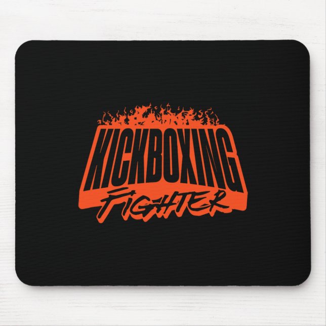 Kickbox-Kämpfer, Training, Sportbekleidung, Boxen, Mousepad (Vorne)