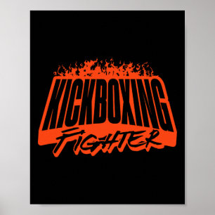 Kickbox-Kämpfer, Training, Sportbekleidung, Boxen, Poster