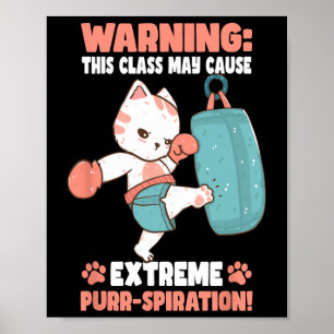 Kickbox-Katze Für Männer Frauen Kinder Poster