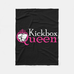 Kickbox-Königin ist Kickboxen Mädchen ist Frau Kic Fleecedecke