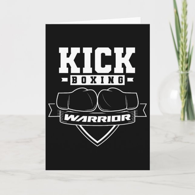 Kickbox-Krieger Kickbox Kickboxer Kick Boxing  Karte (Vorderseite)