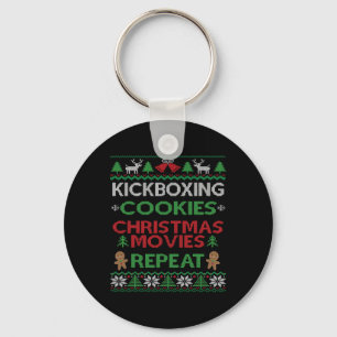 Kickbox-Lehrer-Geschenk Kickboxer hässliches Weihn Schlüsselanhänger