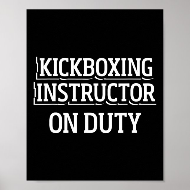 Kickbox-Lehrer Kick-Boxing-Training _1 Poster (Vorne)