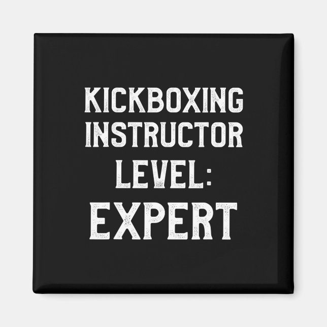 Kickbox-Lehrer Kick-Boxing-Workout _2 Magnet (Vorne)