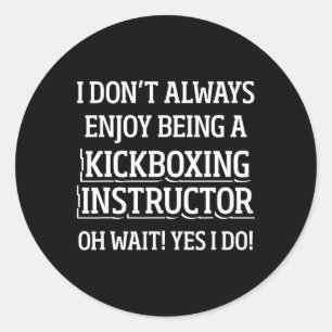 Kickbox-Lehrer Kick Boxing Workout _4 Runder Aufkleber