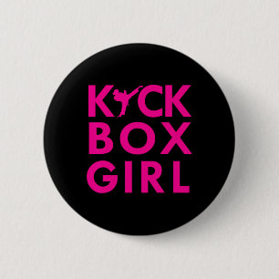 Kickbox Mädchen Karate Kickboxen Kampfsport  Button
