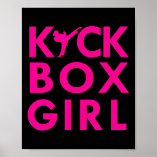 Kickbox Mädchen Karate Kickboxen Kampfsport Poster