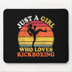 Kickbox-Spielerin Vintage Nur Ein Mädchen Das Ki L Mousepad
