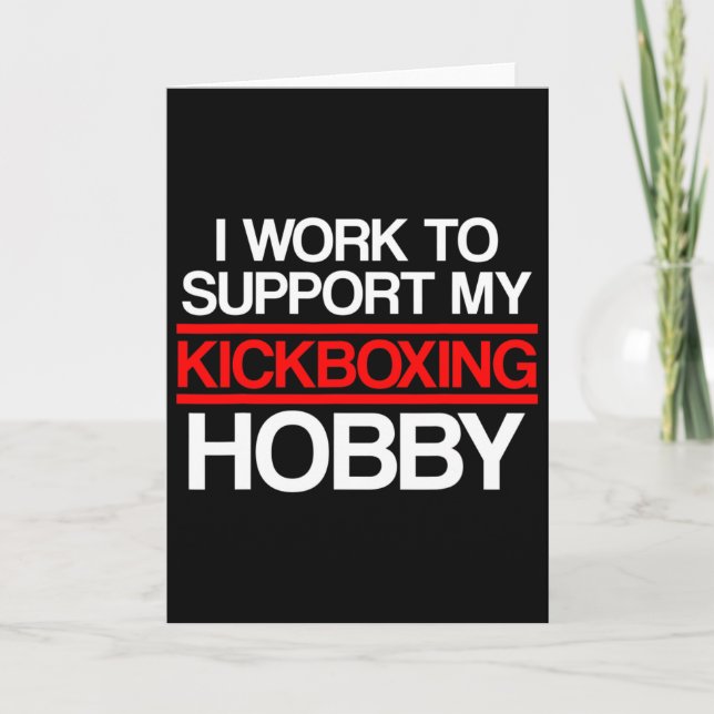 Kickbox-Support Kick-Boxing-Workout  Karte (Vorderseite)