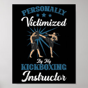 Kickbox-Trainer Lustiger Kickboxer Boxen Grap Poster