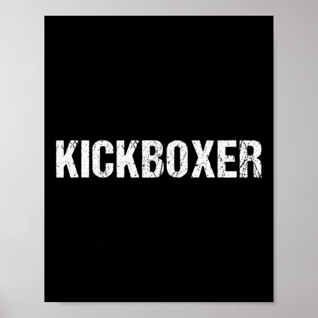 Kickbox-Trainings-Shirt für Kickboxer  Poster (Vorne)