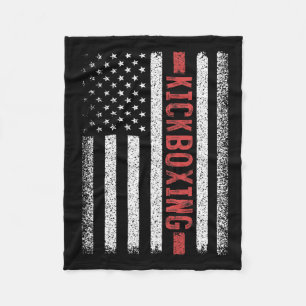 Kickboxen American Flag 4. Juli Kickboxer Für Fleecedecke