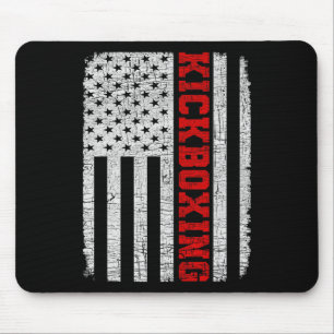 Kickboxen Amerikanische Flagge 4. Juli Patriotisch Mousepad