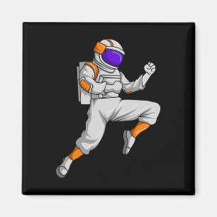 Kickboxen Astronaut Kickboxer Weltraum Karate B Magnet