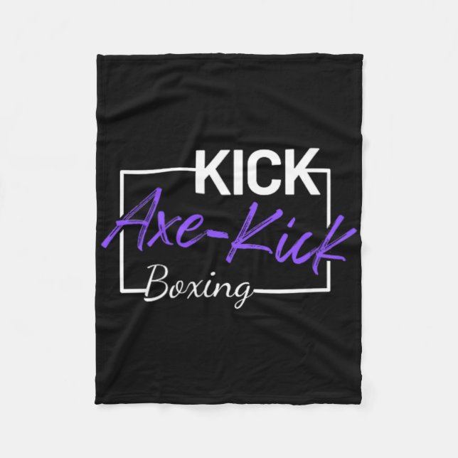 Kickboxen Axt Kick  Fleecedecke (Vorderseite)