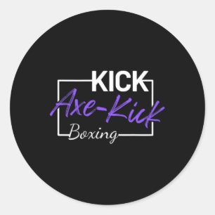 Kickboxen Axt Kick Runder Aufkleber