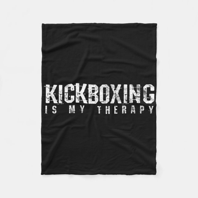 Kickboxen Boxen Material Kunst Geschenk Fleecedecke (Vorderseite)