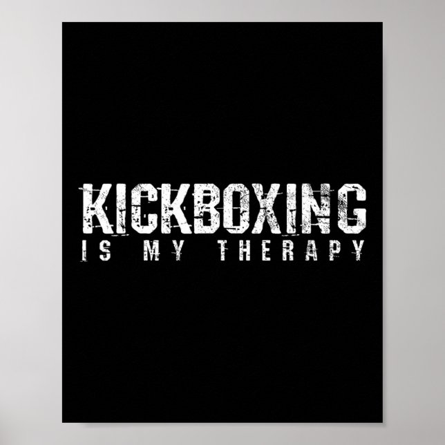 Kickboxen Boxen Material Kunst Geschenk Poster (Vorne)