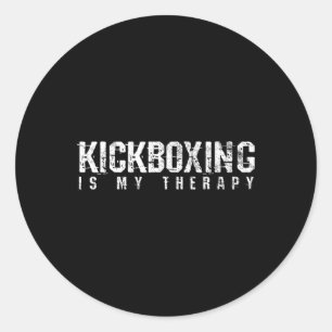 Kickboxen Boxen Material Kunst Geschenk Runder Aufkleber