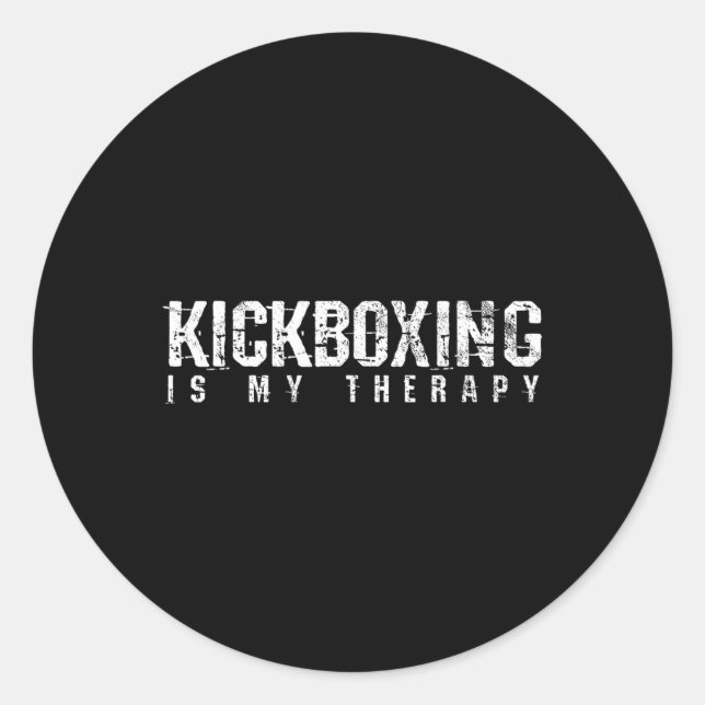 Kickboxen Boxen Material Kunst Geschenk  Runder Aufkleber (Vorderseite)