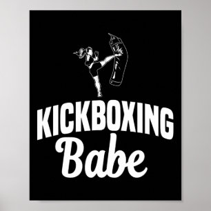 Kickboxen Bybe Kickboxer Karate Boxen Mma Kämpfer Poster