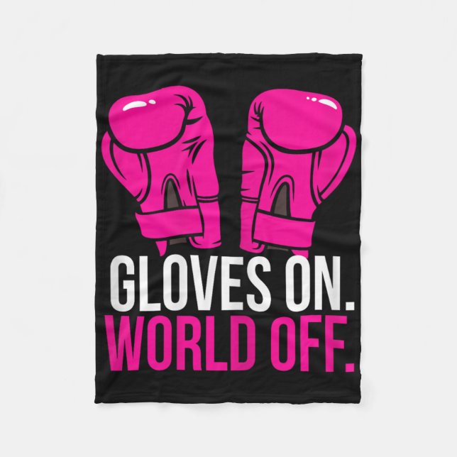 Kickboxen Chick Kickboxer Trainingshandschuhe auf  Fleecedecke (Vorderseite)