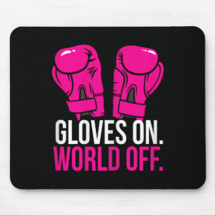 Kickboxen Chick Kickboxer-Trainingshandschuhe auf  Mousepad